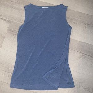 Blue shiny tank top size Medium